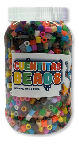 Bote Multicolor 3000pz 5mm Midi Hama Beads, Perler, Artkal Diámetro 5 Mm Largo 5 Mm