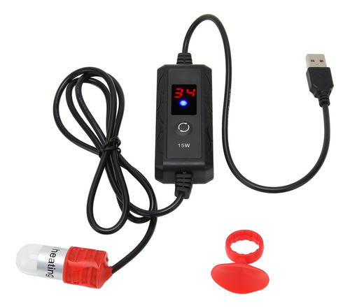 Mini Pecera Betta Heater, Ajustable, 15 W, Pequeño Acuario