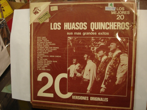 Los Huasos Quincheros 20 Vers Orig Chile Disco Lp Vinilo  D