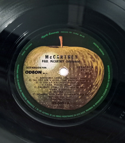 Paul Mccartney Mccartney - Vinilo Original 1970 1a Edición (Usado)