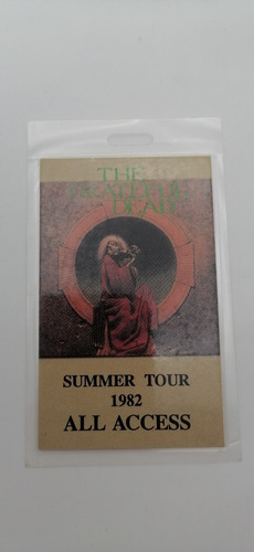Grateful Dead Summer Tour 1982 Gafete All Access Otto (Usado)