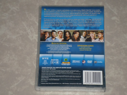 Private Practice -segunda Temporada Completa -6 Dvds Español (Usado)
