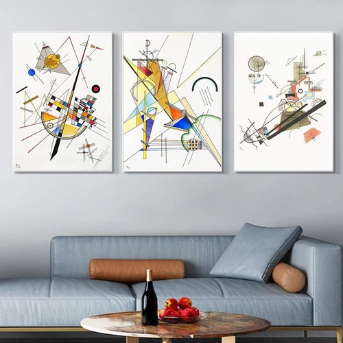 Imagen 2 de 5 de Cuadros Trípticos-3x60x45cm- Estilo-kan -canvas-bastidor