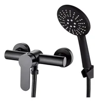 Comprar Monocomando Ducha 15 Cm Negro S\u002Ftransferencia Uhome Ed Acabado Mate
