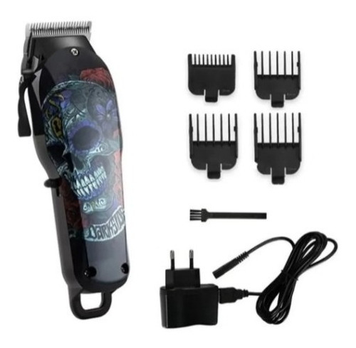 Maquina Corte Corta Cabelo Barbeiro Sem Fio Recarregável 735 Cor Preto 110V/220V