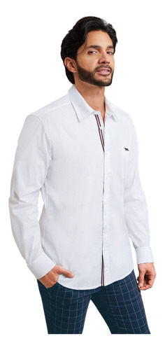 Camisa Con Cintilla Blanco 019-05