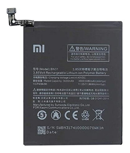 Pila Xiaomi Redmi A1 S2 Bn31 3000mah Tienda En Chacao  