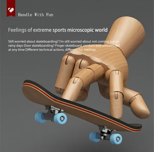 Rueda Fingerboard Full Finger Skate de madera, 29 mm, color rojo