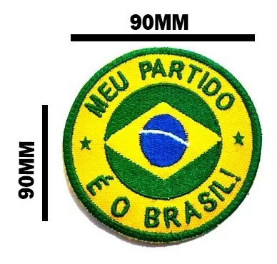 Bandeira Do Brasil Emborrachada 3d Patch Com Velcro