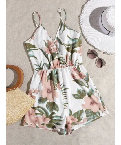 Floral romper jumpsuit sales