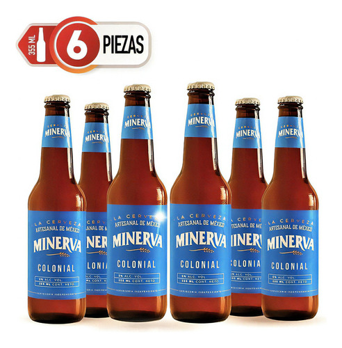 Six Pack Cerveza Minerva Colonial 355ml C/u