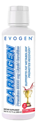 Evogen Carnigen Liquida 31 Servicios Sabor Victory Punch