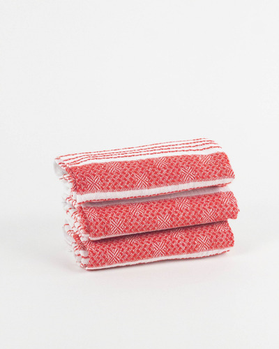 Servilletas De Tela Axcento 3 Pack Rectangulares 70x60 Cm Rojo