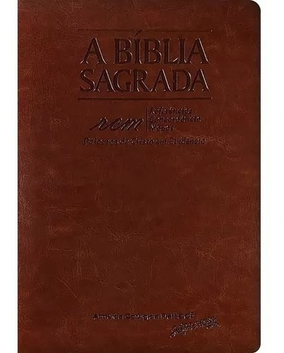 Bíblia Acf - Rcm - Mogno - Letra Gigante Palavras De Jesus Em Vermelho