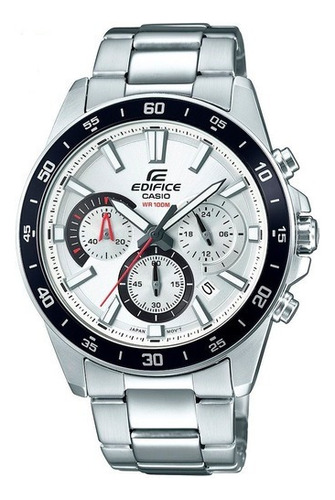 Reloj Hombre Casio Edifice Efv-570d 7a Color De La Malla Plata Color Del Bisel Plateado Color Del Fondo D-7a