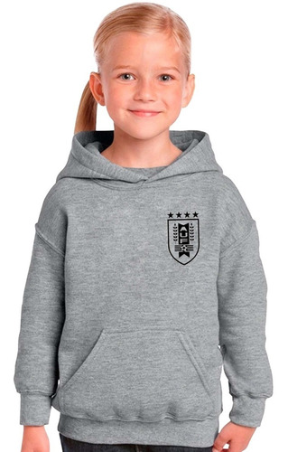 Imagen 5 de 8 de Buzo Gris Canguro Uruguay Mundial Qatar 2022 Adultos Niños