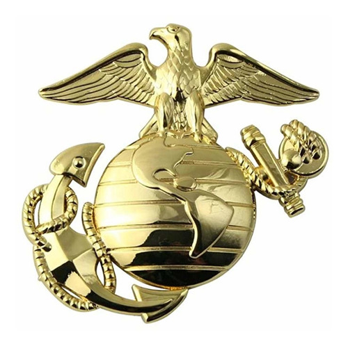 U.s. Marine Corps Ega Emblema De Metal Dorado