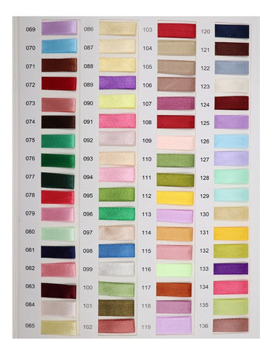 A 10 Rollos De Cinta De 2 Cm X 22 Metros Satinado Colores