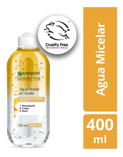 Imagen 2 de 6 de Agua Micelar Desmaquillante Garnier 400ml
