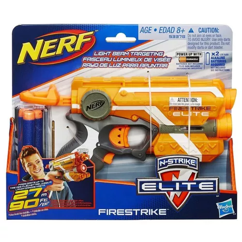 Lança Dardo Nerf N-Strike Elite Firestrike Hasbro - Laranja