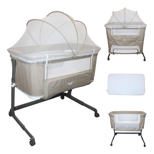 Colecho Cuna Moisés Para Bebé 2 Niveles Confety P965m Beige