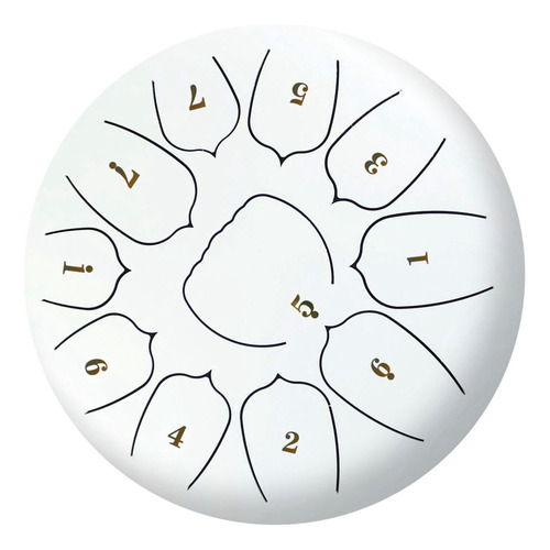 Tambor Handpan De 6 Pulgadas, Lengüeta De Acero, 11 Notas, M