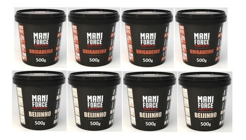 Imagem 1 de 5 de Kit 8 Pasta De Amendoim Maniforce 500g Atacado Renda Extra