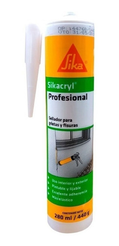 Sikacryl Profesional Sellador Silicona Para Grietas Y Fisura