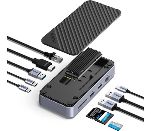 Docking Station Orico Dpm2p9 10 En 1 Ssd M2