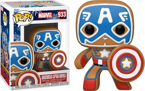 Funko Pop Galleta Jengibre Navidad Capitan America Original