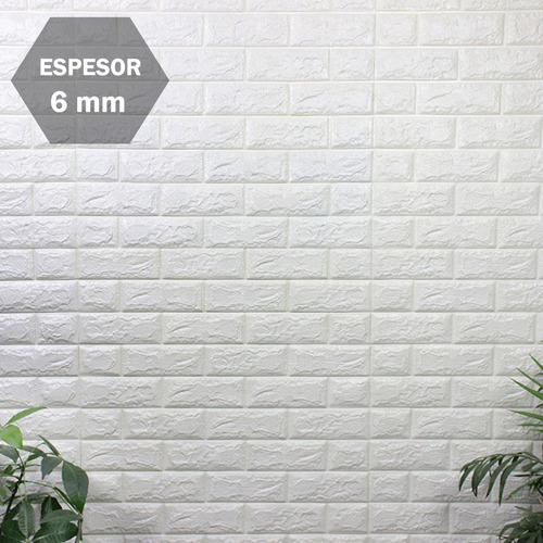 Revestimiento Pared Adhesivo Facil Colocacion Piedra Blanco