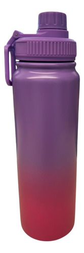 Botella Térmica Acero Inoxidable Frío/calor Grabado Laser Violeta Oscuro