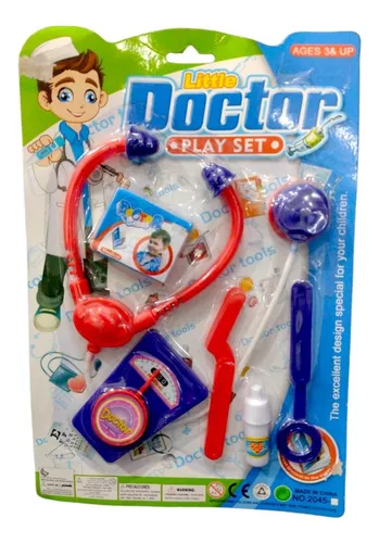 Set De Doctor Juguete Little Doctor Niños 6 Pcs Estetoscopio