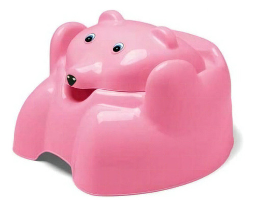 Troninho Grande Para Bebê Urso Com Tampa Pinico Rosa Ou Azul