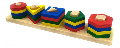 Brinquedo Educativo Pirâmides Retangular Colunas 21 Peças