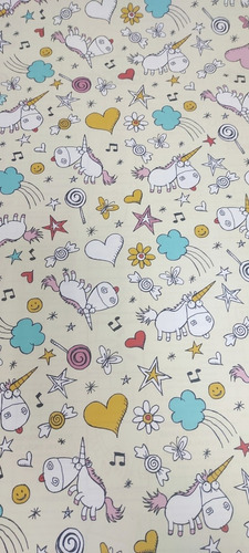 Papel Contac Estampado Unicornio 