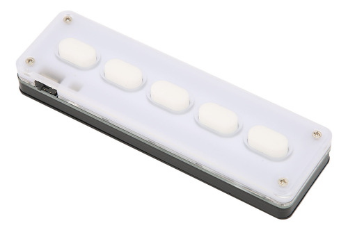 Teclado Blanco Blanco Programable De 5 Teclas Con Cable Usb