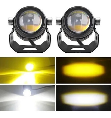 Par Exploradoras Led Dual Color Alta Gama Potente Carro-moto