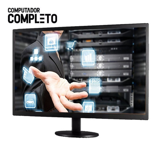 Computador Pc Completo Intel 8gb Hd 500gb Wifi Win10 C/ Monitor