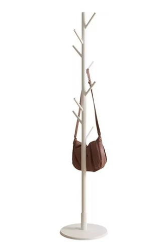 Perchero De Bambú Impermeable Resistente 165x35cm Blanco