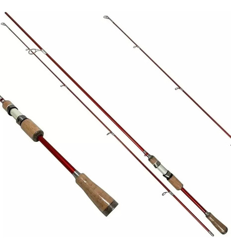 Caña Tackle Candy Apple Spinning 1,81m Pasahilos Acero Inox.