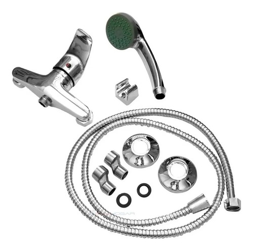 Imagen 1 de 2 de Kit Completo Llave Monomando Ducha Cromada Oq81606