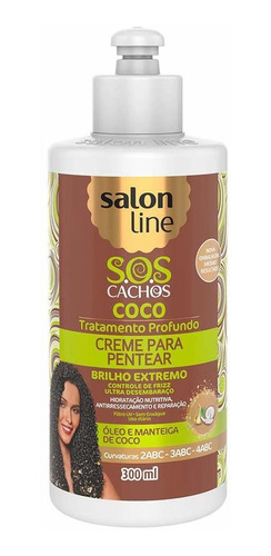 Salon Line.crema De Peinar S.o.s.cachos Coco 300 Ml