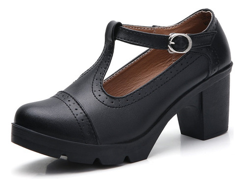 Mujer Plataforma Oxford Tacón Grueso Sandalias Zapatos [u]