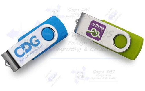 Giratoria Memoria Usb 16gb Swivel Tu Logo Mayoreo Estuche