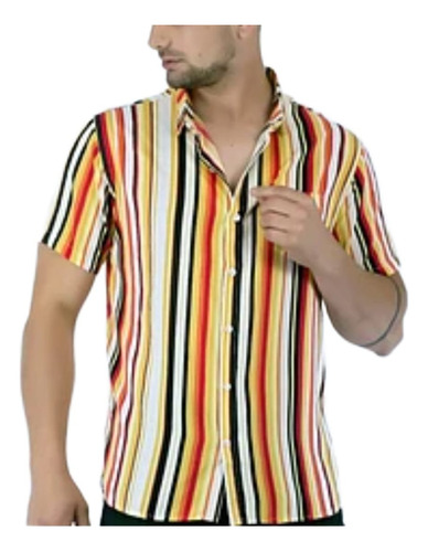 Camisa Hombre Manga Corta Slin Fit