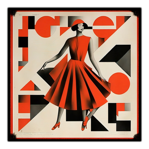 #544 - Cuadro Vintage 30 X 30 Cm - Moda Bauhaus Poster Arte