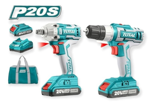 Combo Llave De Impacto + Taladro Inalámbrico 20v Total