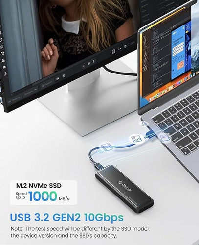 Orico M.2 Nvme Ssd Enclosure Adapter, Usb3.2 Gen2