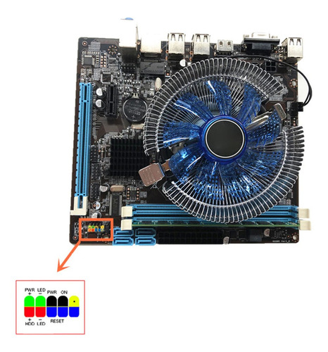 Imagem 3 de 9 de Kit Placa Mãe Lga Socket 1156 Com 4gb Ddr3 Hm55 Micro Atx